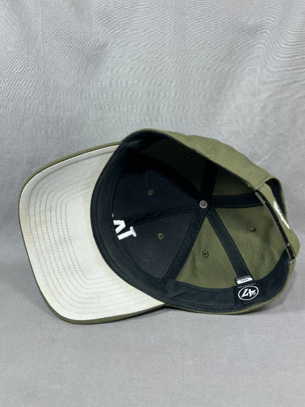 Los Angeles Dodgers LA 47 Brand MLB Strapback Hat Olive Green Adjustable Mens - Picture 13 of 16